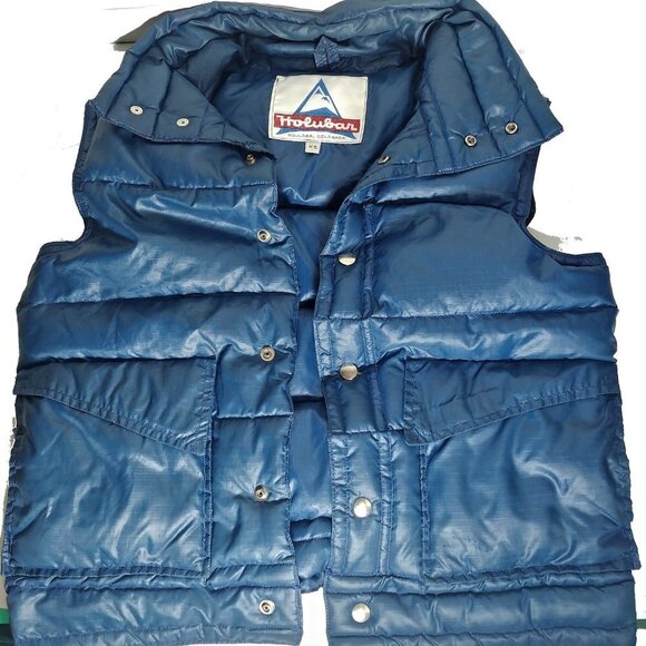 Holubar Colorado Vintage Puffer Down Vest Sz XS retro snap button - Picture 1 of 8